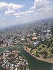 Tamil Nadu-15.02.2023 : Aerial view of the city of  India