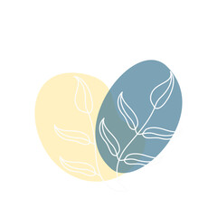 Beige abstract floral vector element