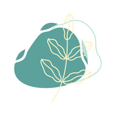 Beige abstract floral vector element