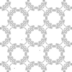Vector pattern with symmetrical elements . Modern stylish abstract texture. Repeating geometric tiles from striped elements.Black and white pattern.