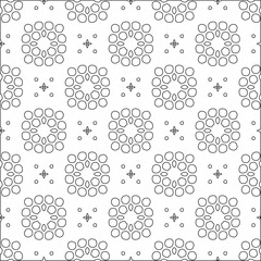 Vector pattern with symmetrical elements . Modern stylish abstract texture. Repeating geometric tiles from striped elements.Black and white pattern.