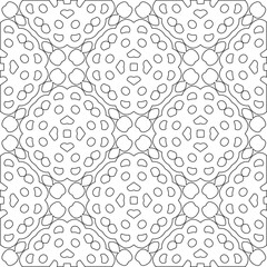 Vector pattern with symmetrical elements . Modern stylish abstract texture. Repeating geometric tiles from striped elements.Black and white pattern.