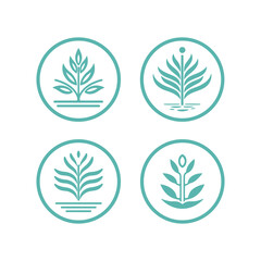 Fototapeta na wymiar Plant Logo Icons