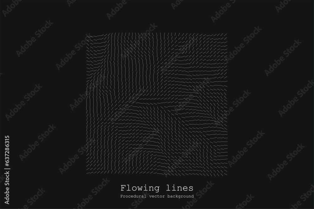 Poster abstract line matrix pattern. noise flow dynamic.