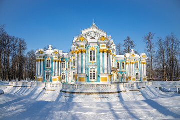 Hermitage Pavilion on a February day. Tsarskoye Selo (Pushkin), Russia