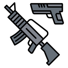 Gun, rifle, pistol icon