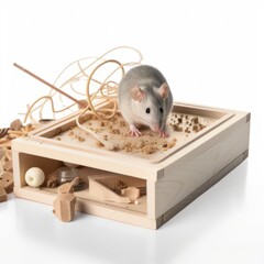 Accessories for Rodents - Playpen isolated. Generative AI