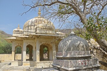 Gatore Ki Chhatriyan ( royal crematorium grounds ) , Jaipur, Rajasthan, India