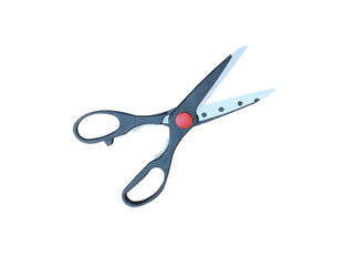 Metal scissors isolated on white background