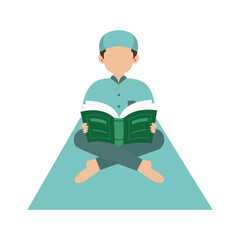 Man islamic personal illustration vector element