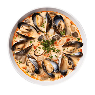  Zuppa di pesce isolated on transparent background.