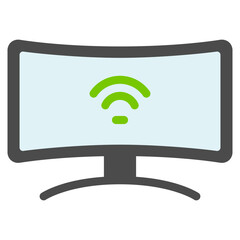 smart tv icon with outline style. Suitable for website design, logo, app, UI and ETC.