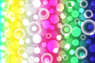 abstract background with bokeh defocused lights in rainbow colors. Can be used for wallpaper, web page background, web banners.