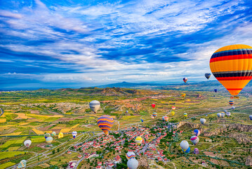 Air balloons place in Cappadocia-amazing and unreal views in  Valley.
