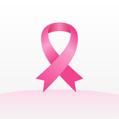 pink ribbon 3d vector