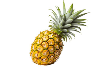 A fresh pineapple on a white background, Generative Ai