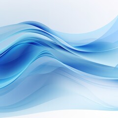 Obraz premium Blue abstract wave background in the style of precisionist lines. Blue waves design. Generative AI