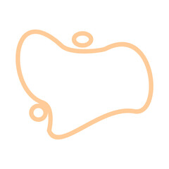 Abstract shape recolorable vector element