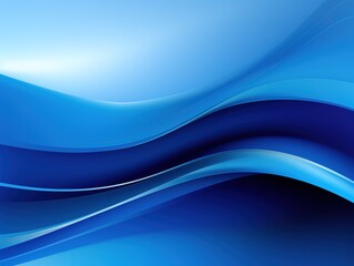 Obraz premium Blue abstract wave background in the style of precisionist lines. Blue waves design. Generative AI