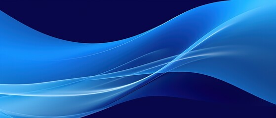 Obraz premium Blue abstract wave background in the style of precisionist lines. Blue waves design. Generative AI