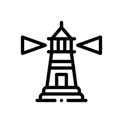 lighthouse line icon