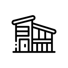 modern house line icon