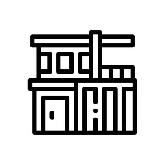 modern house line icon