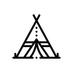 teepee line icon © HacaStudio