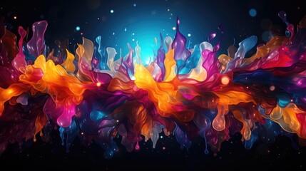 Obraz na płótnie Canvas vivid abstract color explosion
