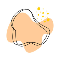 Abstract shape recolorable vector element