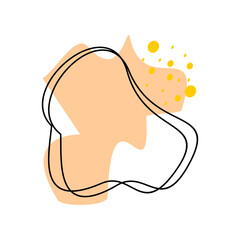 Abstract shape recolorable vector element