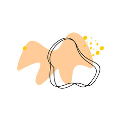 Abstract shape recolorable vector element