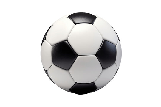 A photo-realistic soccer ball on a white background, Generative Ai