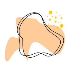 Abstract shape recolorable vector element