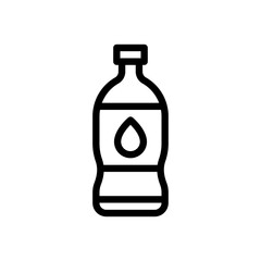 water bottle line icon