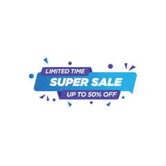 Limited time super sale discount sale banner design