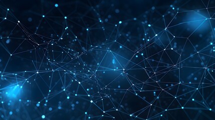 Sci-Fi Abstraction: Blue Background with Network Lines Evoking Futuristic Vibes