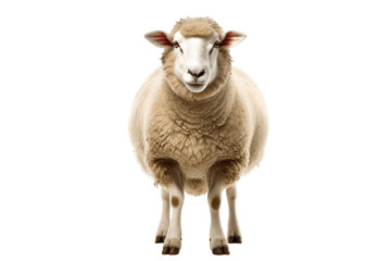 Sheep isolated on a white background, Generative Ai