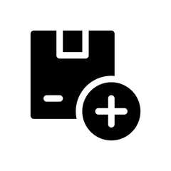 Fototapeta premium package glyph icon