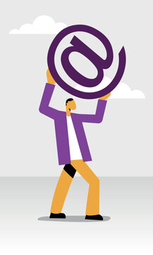 man carrying at symbol