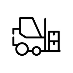 forklift line icon