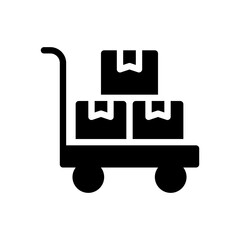 trolley glyph icon