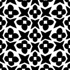 White background with black pattern. Seamless texture for fashion, textile design,  on wall paper, wrapping paper, fabrics and home decor. Simple repeat pattern.