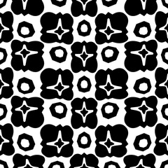 White background with black pattern. Seamless texture for fashion, textile design,  on wall paper, wrapping paper, fabrics and home decor. Simple repeat pattern.