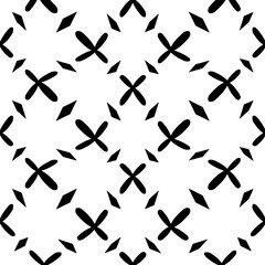 White background with black pattern. Seamless texture for fashion, textile design,  on wall paper, wrapping paper, fabrics and home decor. Simple repeat pattern.