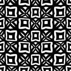 White background with black pattern. Seamless texture for fashion, textile design,  on wall paper, wrapping paper, fabrics and home decor. Simple repeat pattern.