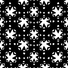 White background with black pattern. Seamless texture for fashion, textile design,  on wall paper, wrapping paper, fabrics and home decor. Simple repeat pattern.