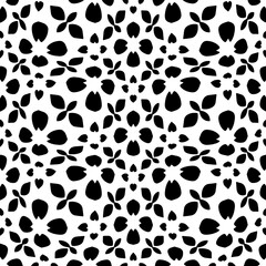 White background with black pattern. Seamless texture for fashion, textile design,  on wall paper, wrapping paper, fabrics and home decor. Simple repeat pattern.