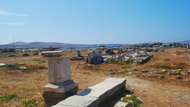 archaeological site of the "sacred" island of Delos, Municipality of Mykonos,  Greece.