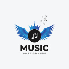 Music Logo design vector template